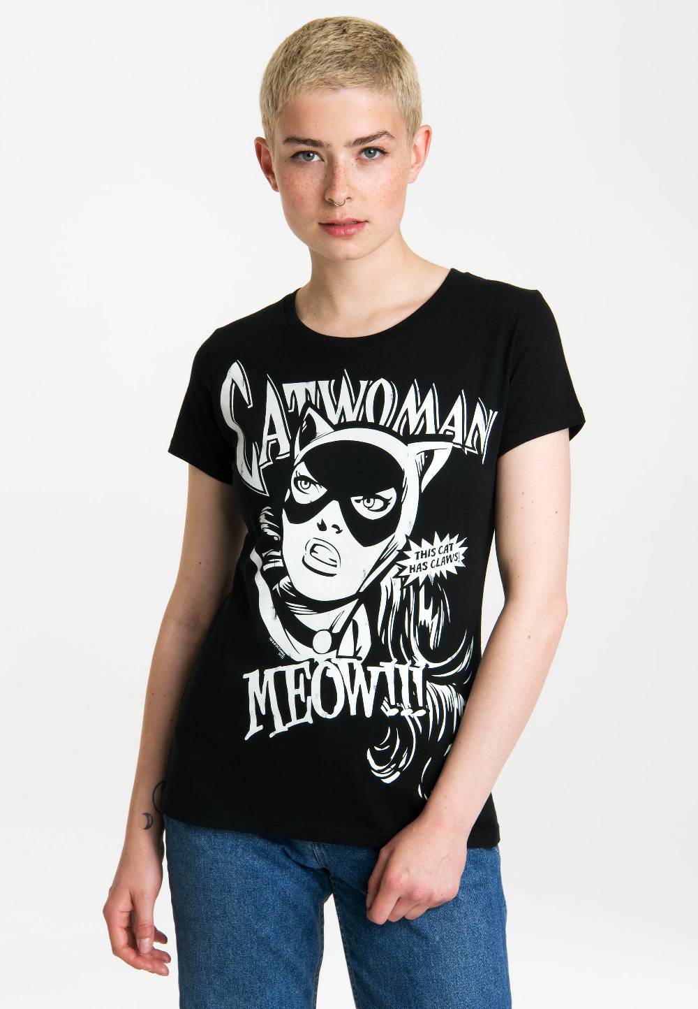 Logoshirt Catwoman - Meow - DC Comics - T-Shirt Print - Damen Verkauf