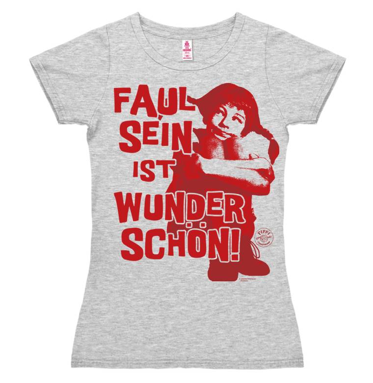 Logoshirt Pippi Langstrumpf - Faul Sein Ist Wunderschön - T-Shirt Print - Damen im Angebot