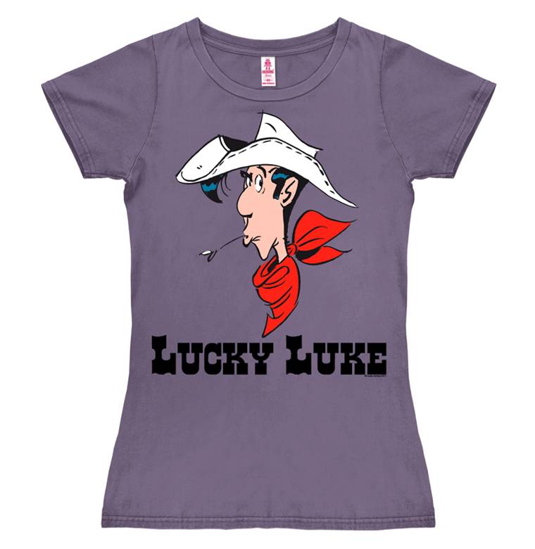Logoshirt Lucky Luke - Portrait - T-Shirt Print - Damen Fabrik Onlineshop