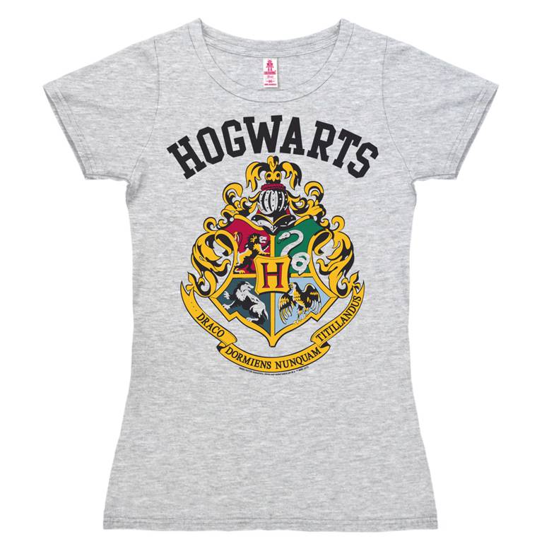Logoshirt Harry Potter - Hogwarts Logo - T-Shirt Print - Damen Fabrikpreis