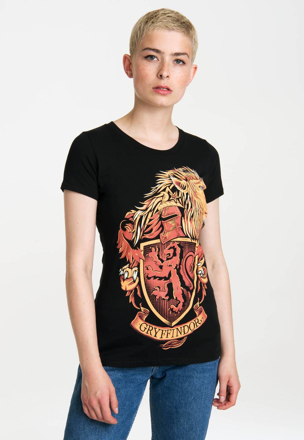 Logoshirt Harry Potter - Gryffindor Logo - Löwe - T-Shirt Print - Damen Sonderangebot
