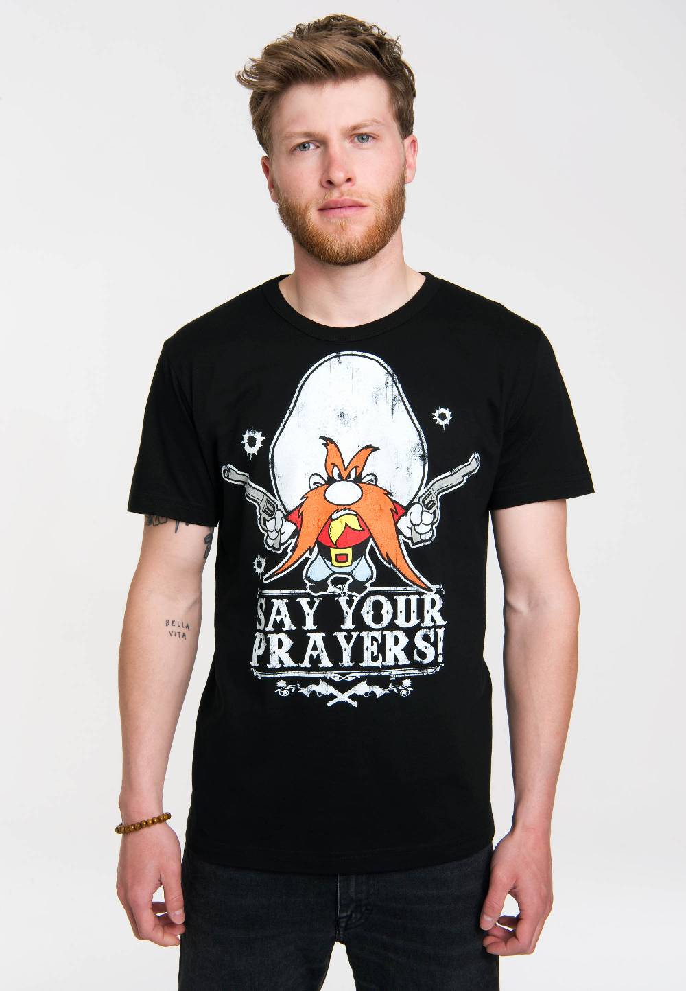Logoshirt Looney Tunes - Yosemite Sam - Say Your Prayers - T-Shirt Print - Herren Cyber Monday