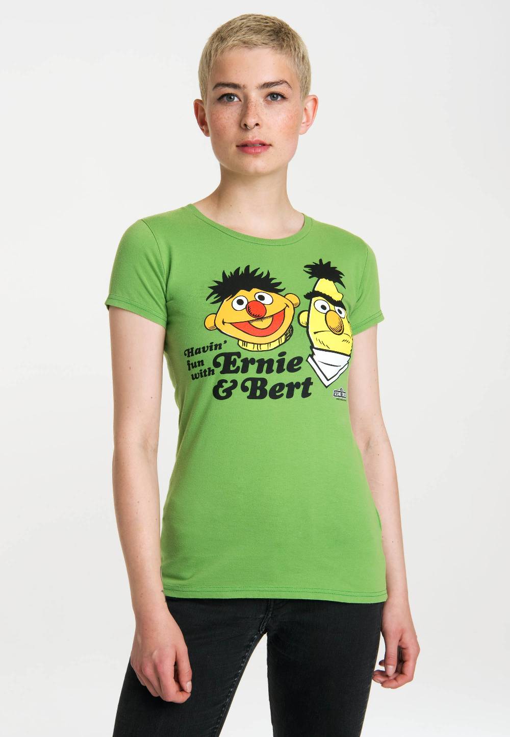 Logoshirt Ernie & Bert - Havin' Fun - Vintage - T-Shirt Print - Damen Top Angebot