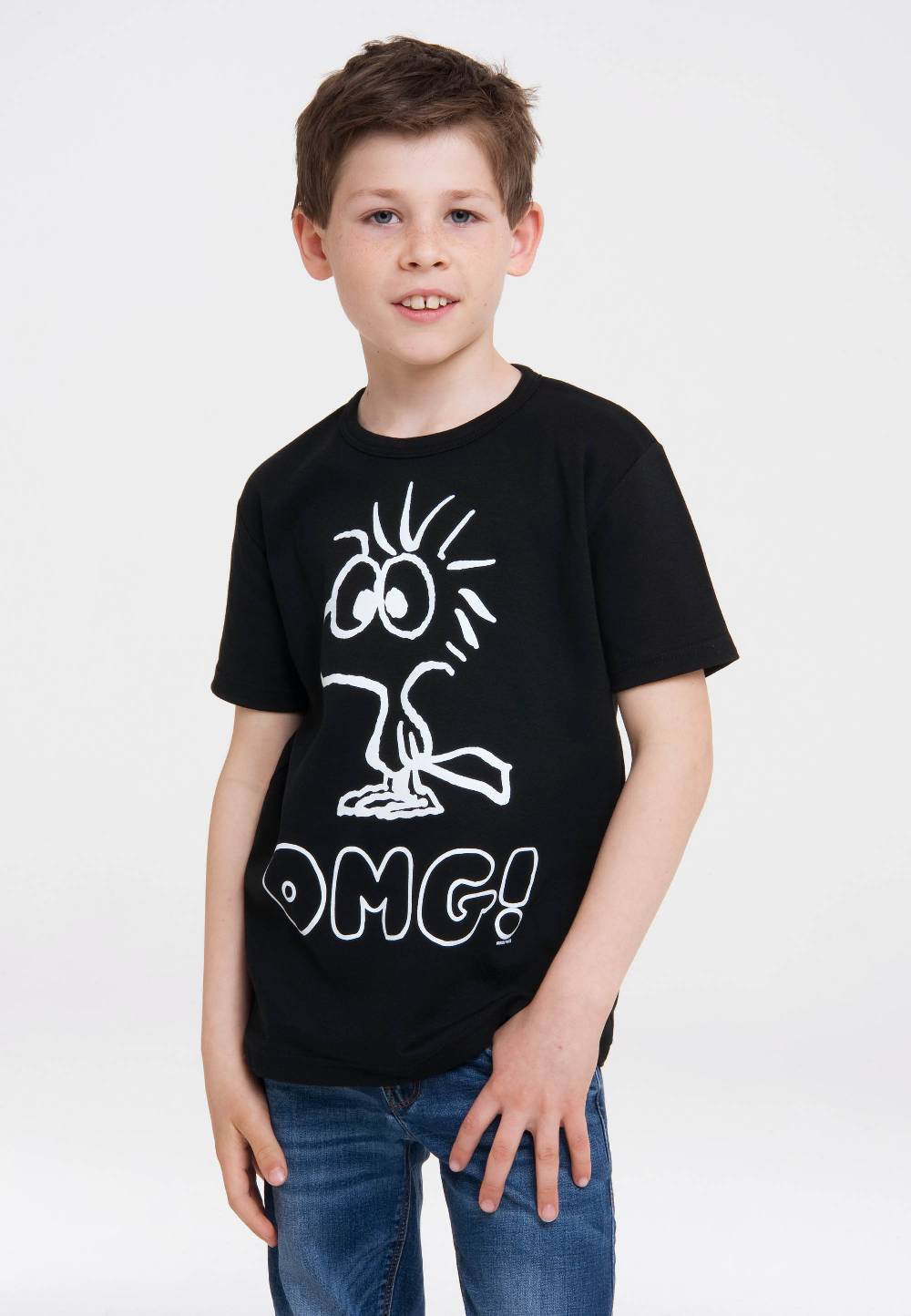 Logoshirt Peanuts - Woodstock - OMG - T-Shirt Print - Kinder Blitzangebot