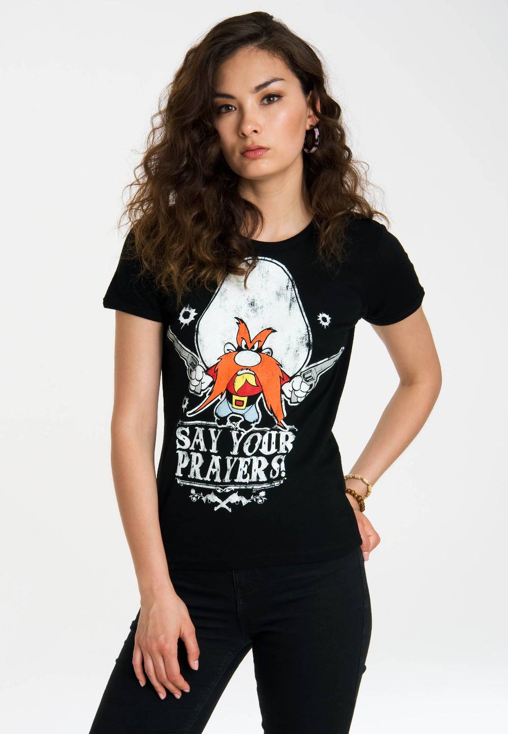 Logoshirt Looney Tunes - Yosemite Sam - Say Your Prayers - T-Shirt Print - Damen Riesige Ersparnisse