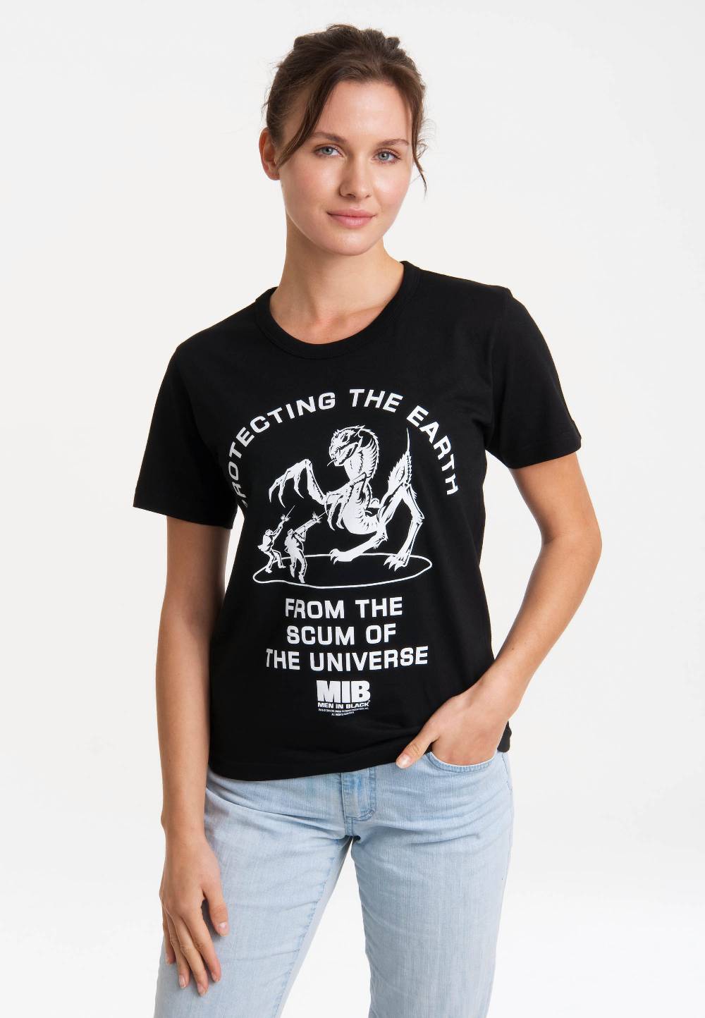 Logoshirt Men In Black - Protecting the Earth - T-Shirt Print - Damen Tiefpreis