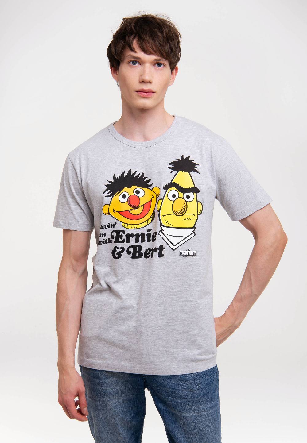 Logoshirt Sesamstrasse - Ernie & Bert - Havin' Fun - T-Shirt Print - Herren Neueste Stile