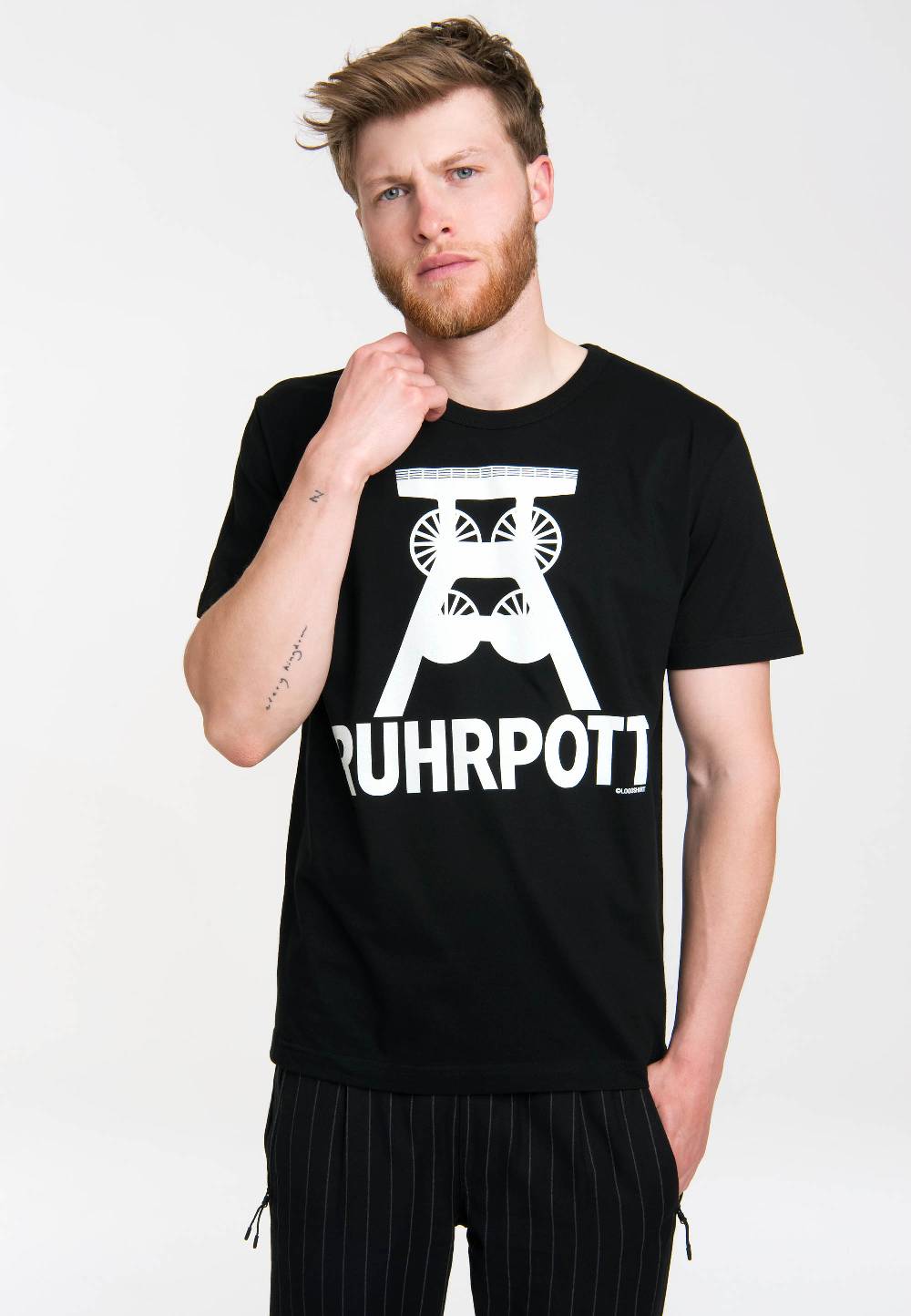 Logoshirt Ruhrpott - Förderturm Logo - T-Shirt Print - Herren Nur für heute