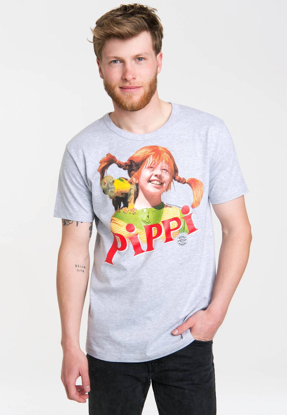 Logoshirt Pippi Langstrumpf & Herr Nilsson - T-Shirt Print - Herren Riesige Rabatte