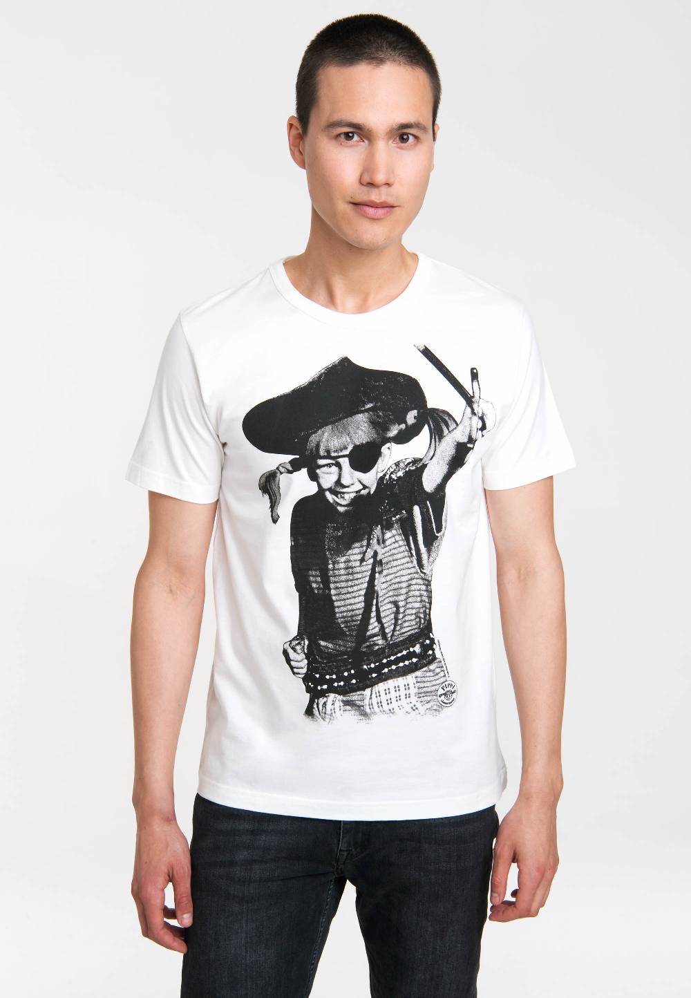 Logoshirt Pippi Langstrumpf - Pirat - T-Shirt Print - Herren 50% Rabatt mit kostenlosem Versand