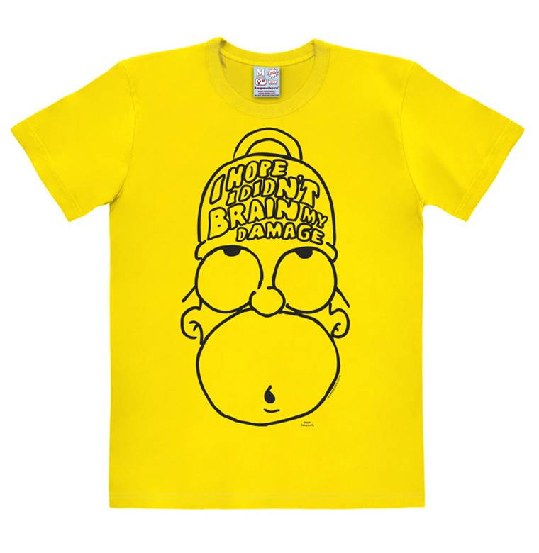 Logoshirt The Simpsons - Homer Simpson - Brain My Damage - T-Shirt Print - Herren Clearance-Verkauf