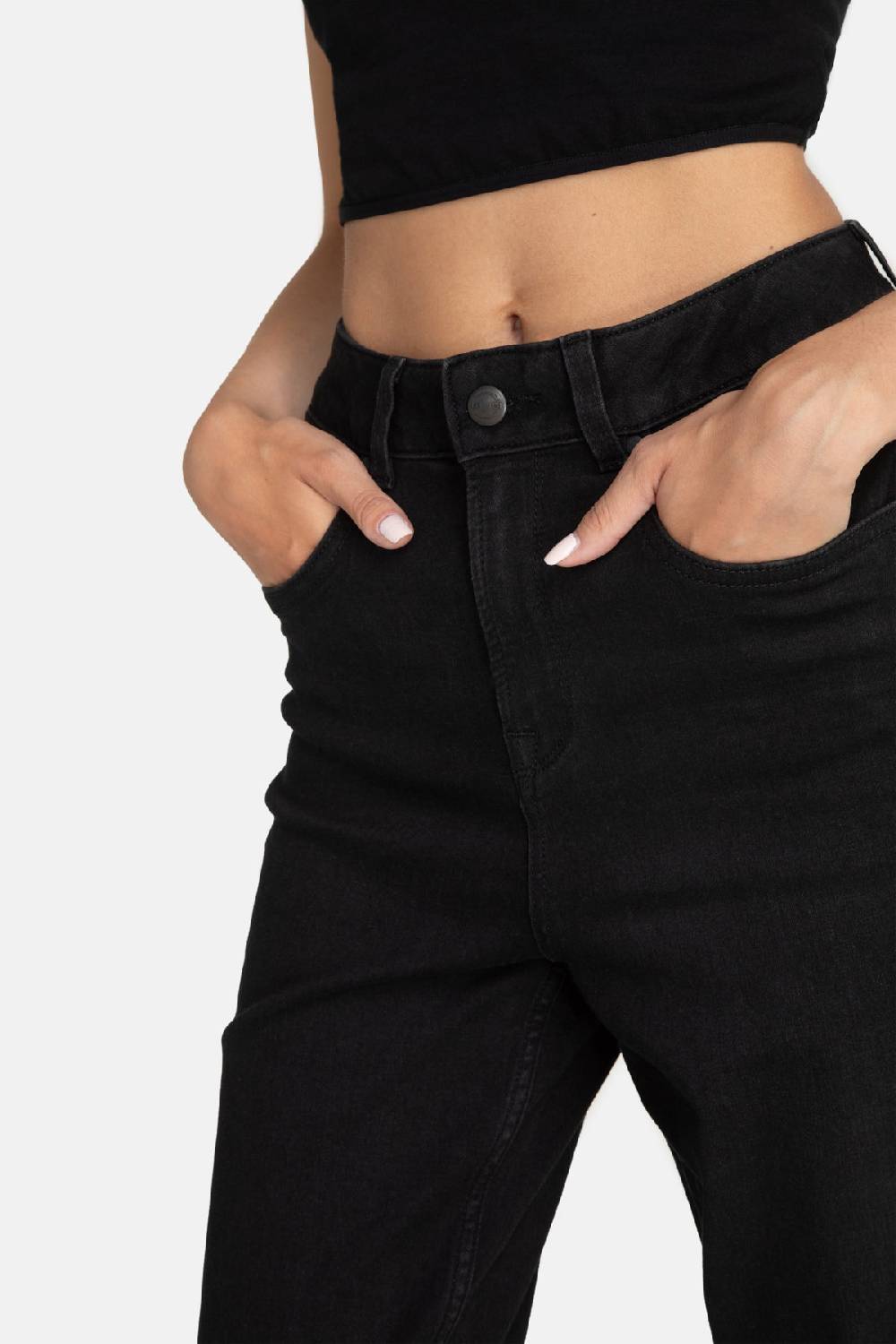 Lovjoi Mom Jeans CARPINE Used Black Online Shopping