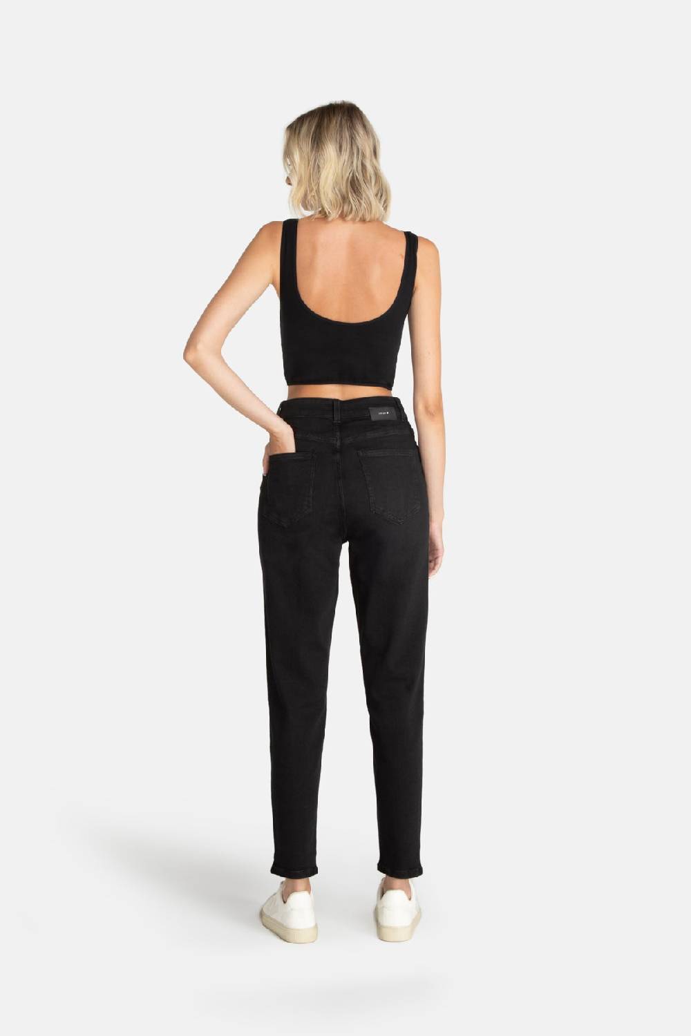 Lovjoi Mom Jeans CARPINE Used Black Online Shopping