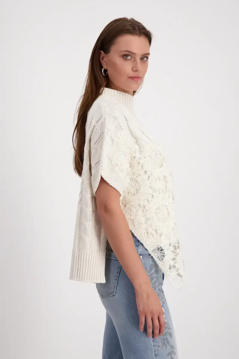 ﻿Monari Pullover mit Spitze Große Rabatte