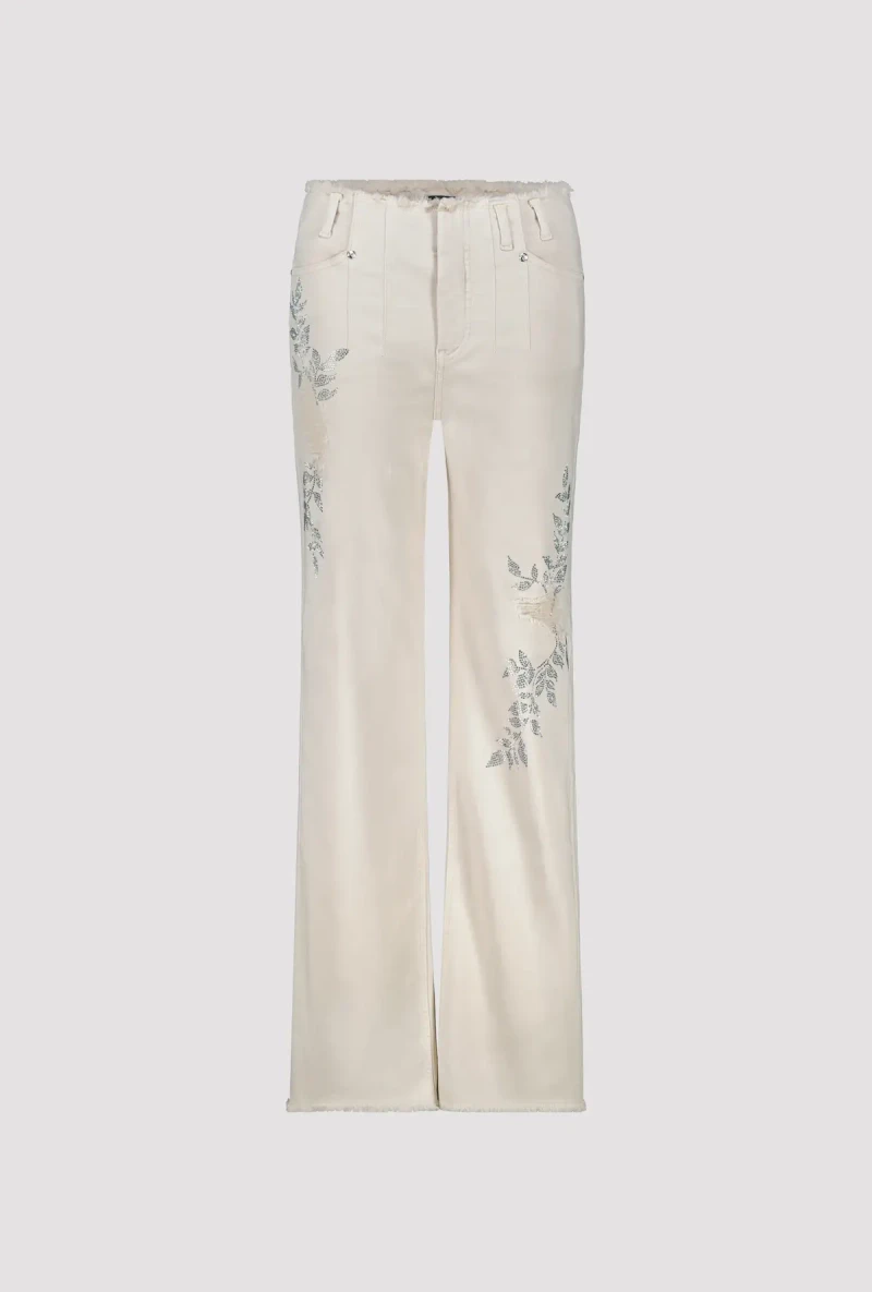 Monari Wide Leg Hose mit Schmuck Tägliche Deals