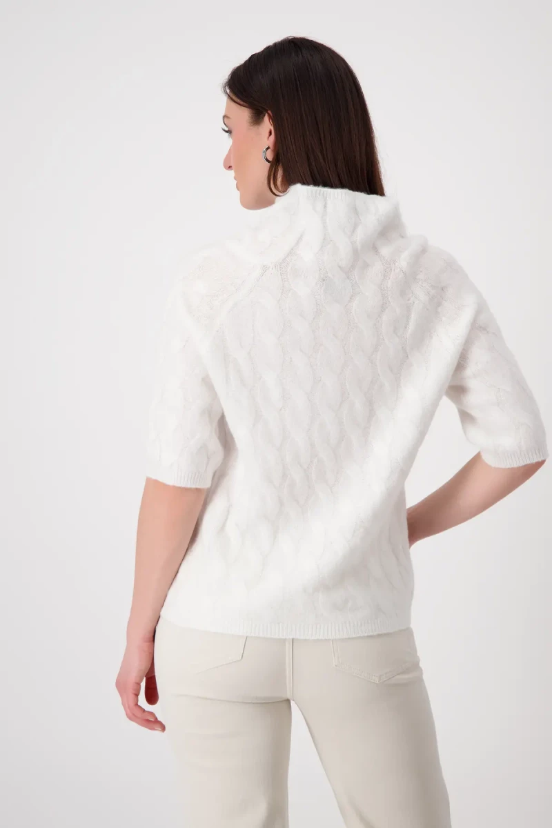 Monari Flauschiger Pullover mit Zopfmuster VIP-Rabatte