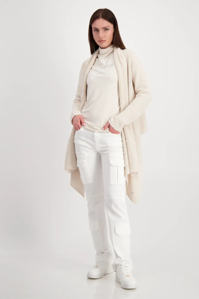 Monari Shirt mit toniger Pailletten-Blume Super Sparpreis