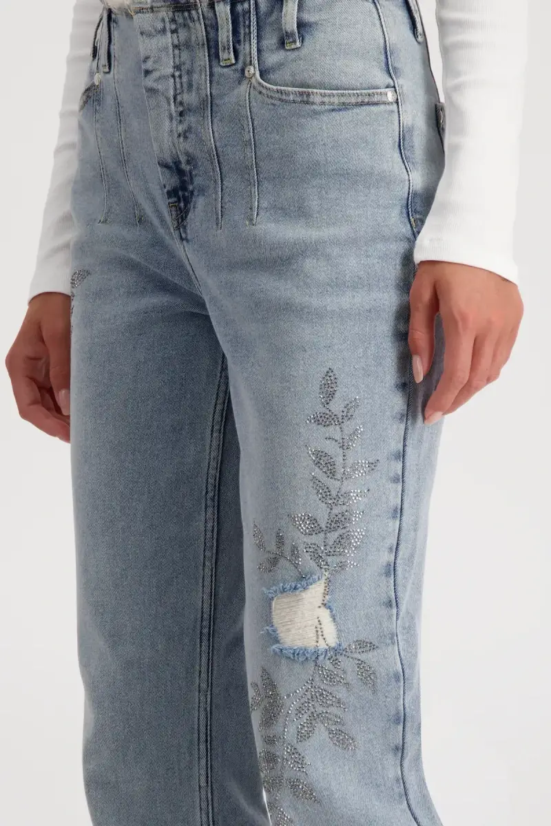 Monari Wide Leg Jeans mit Schmuck Letzter Tag