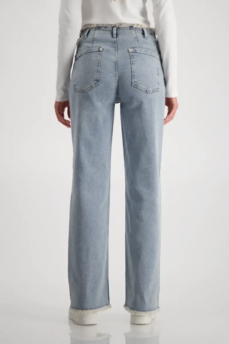 Monari Wide Leg Jeans mit Schmuck Letzter Tag