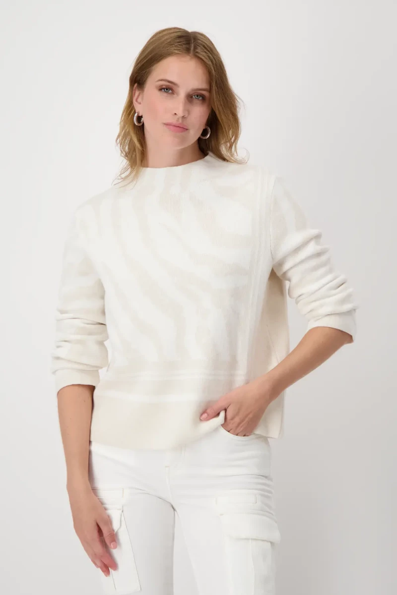 Monari Pullover mit Tigermuster Bis zu 50% Rabatt