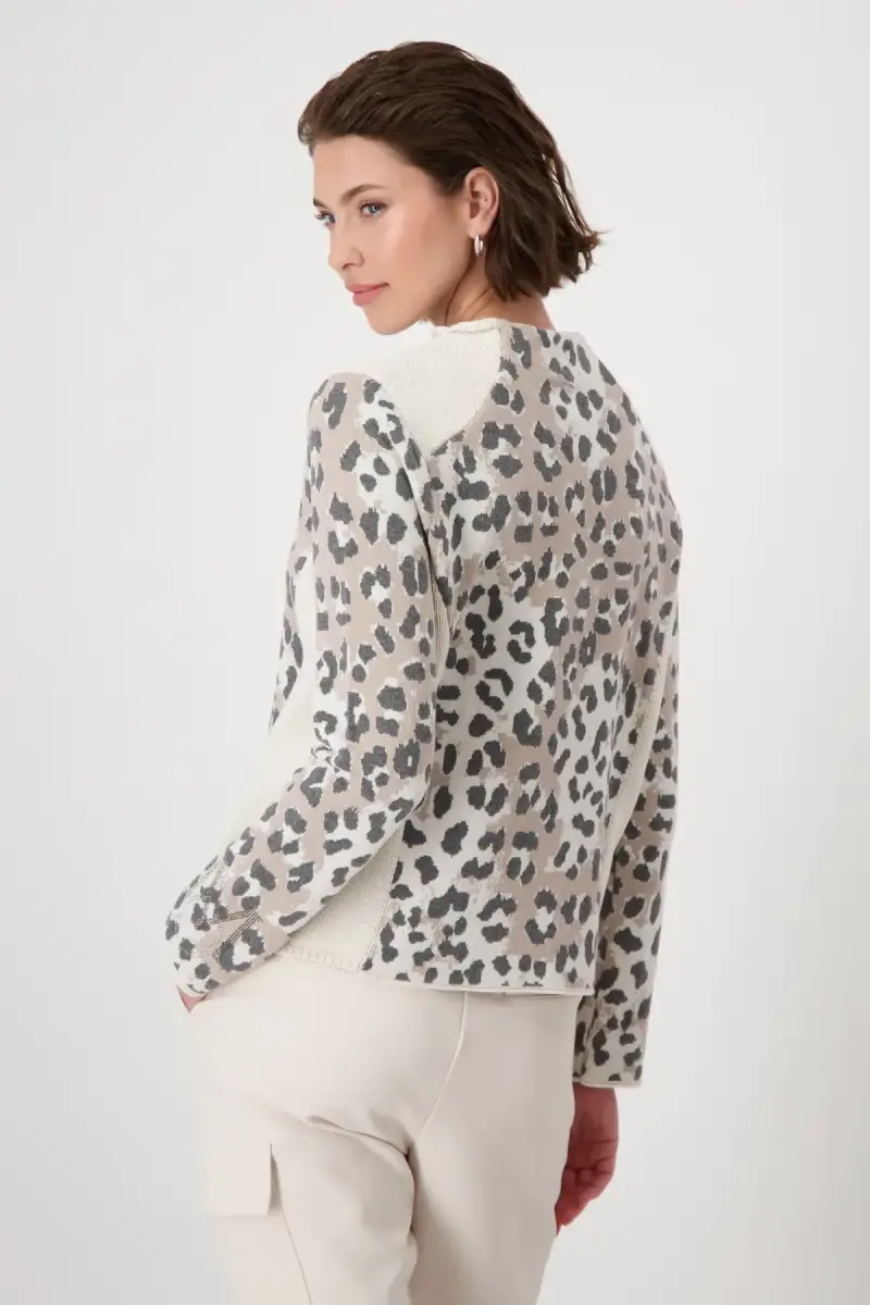 Monari Pullover mit Leomuster Bis zu 60% Rabatt