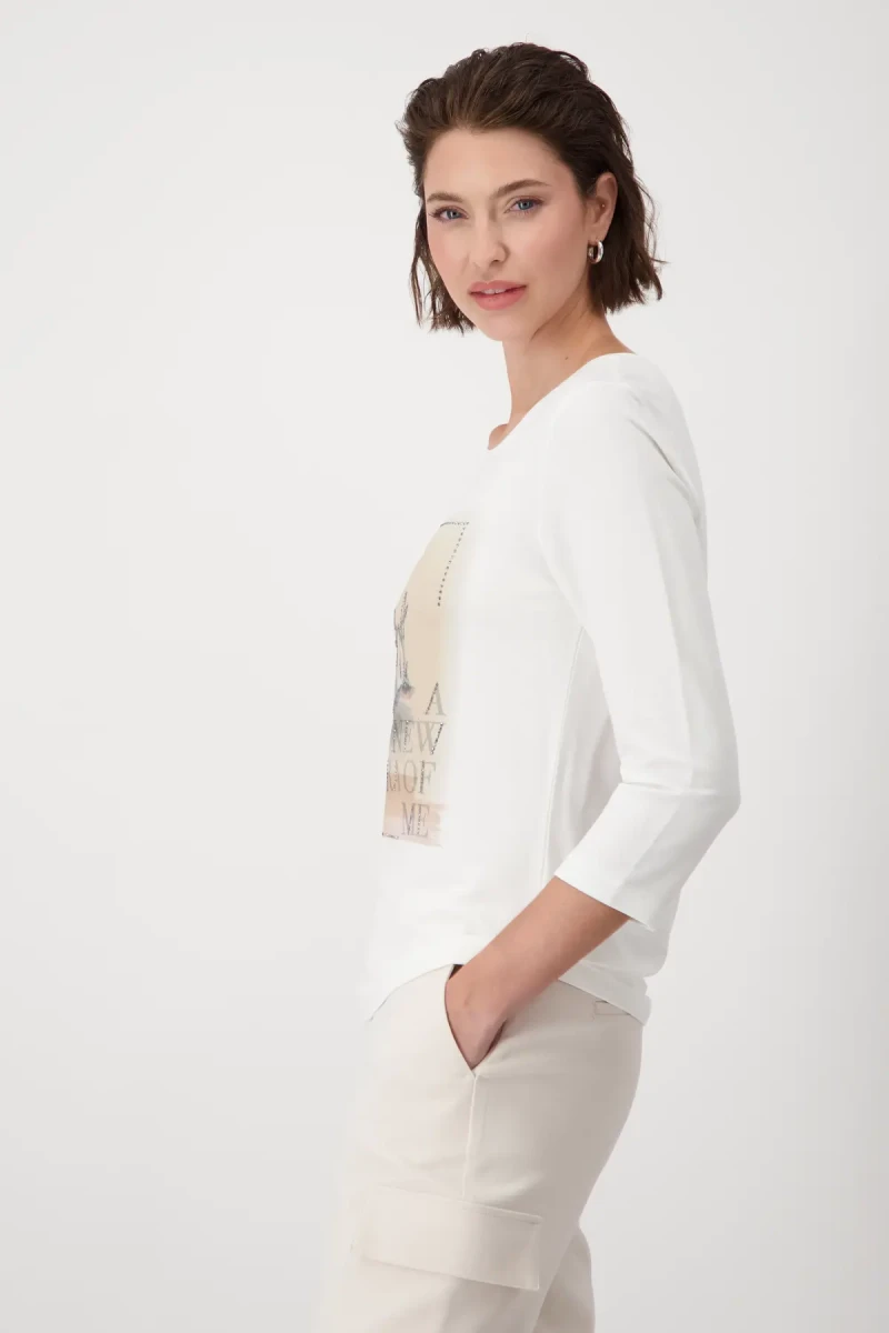 Monari Shirt mit High Heels Print Riesige Rabatte