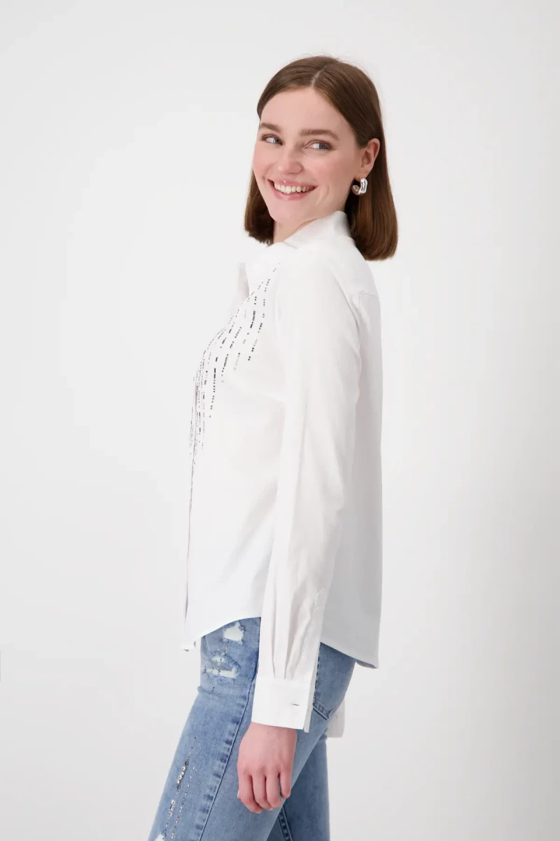 Monari Hemdbluse mit Strasssteine im Angebot