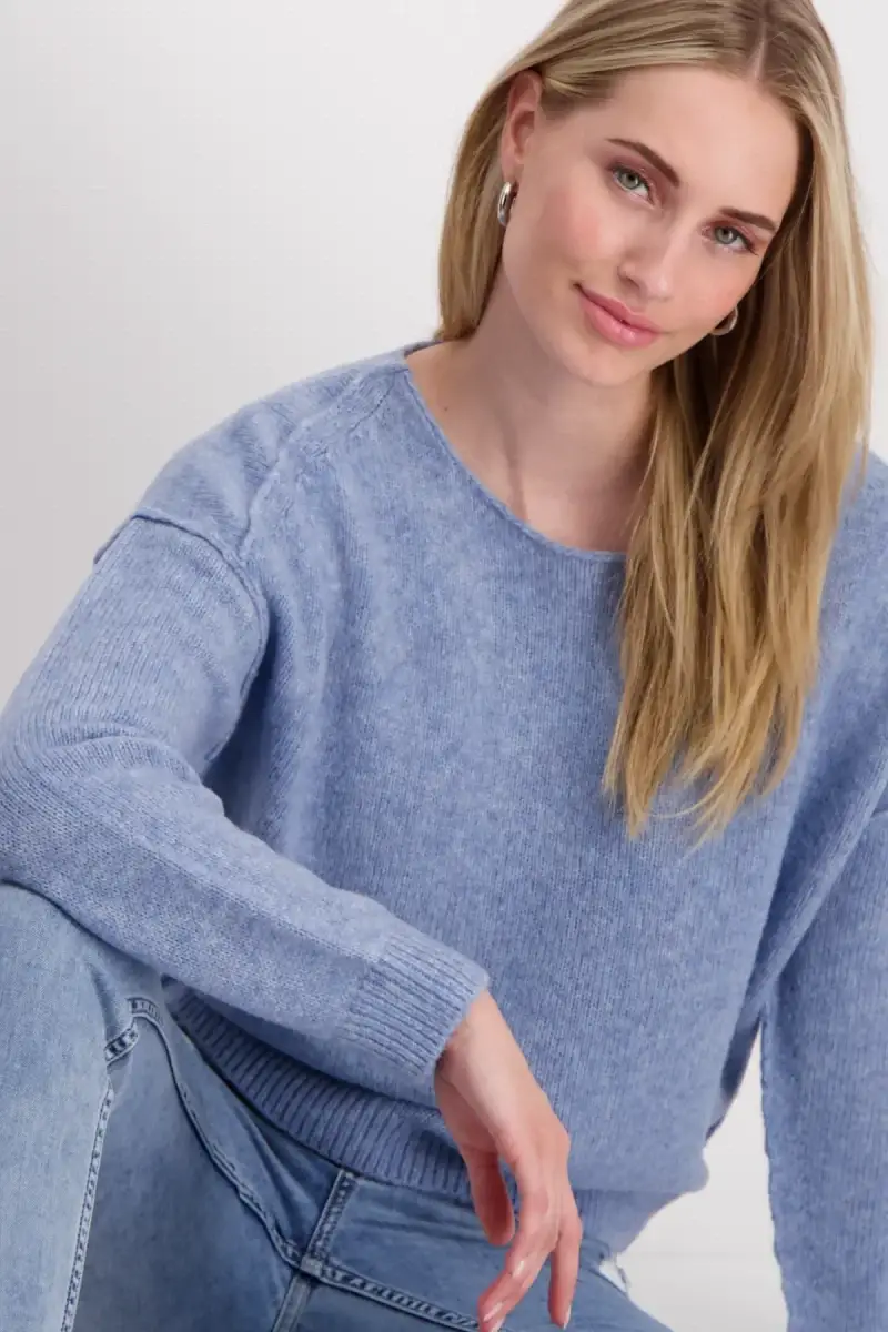 Monari Strickpullover mit Außennähten Schlussverkauf