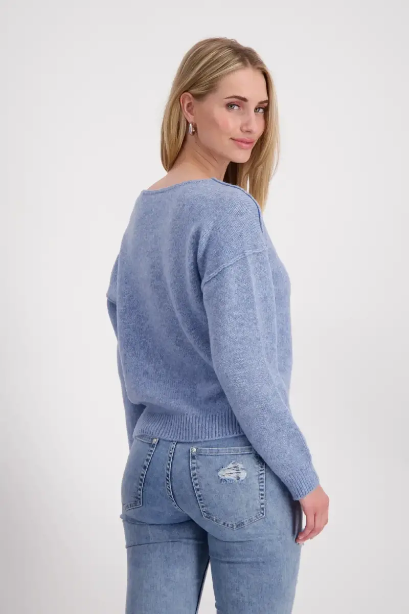 Monari Strickpullover mit Außennähten Schlussverkauf