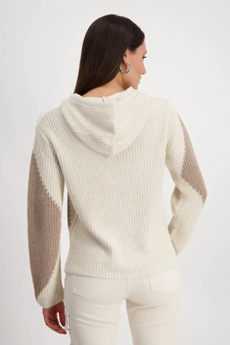Monari Kapuzenpullover mit Rauten Günstiger Verkauf
