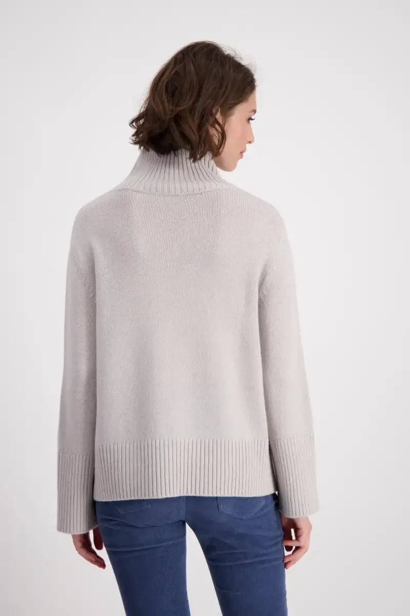 Monari Strickpullover mit Schrift Fabrik Onlineshop