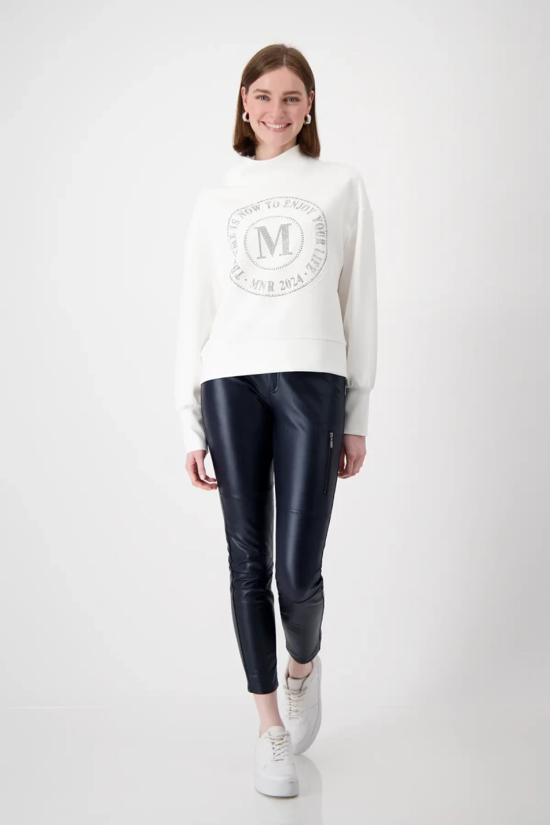 Monari Sweatshirt mit Emblem Print Günstig kaufen