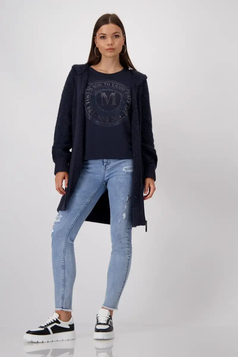 Monari Shirt mit Emblem Print Exklusivangebot