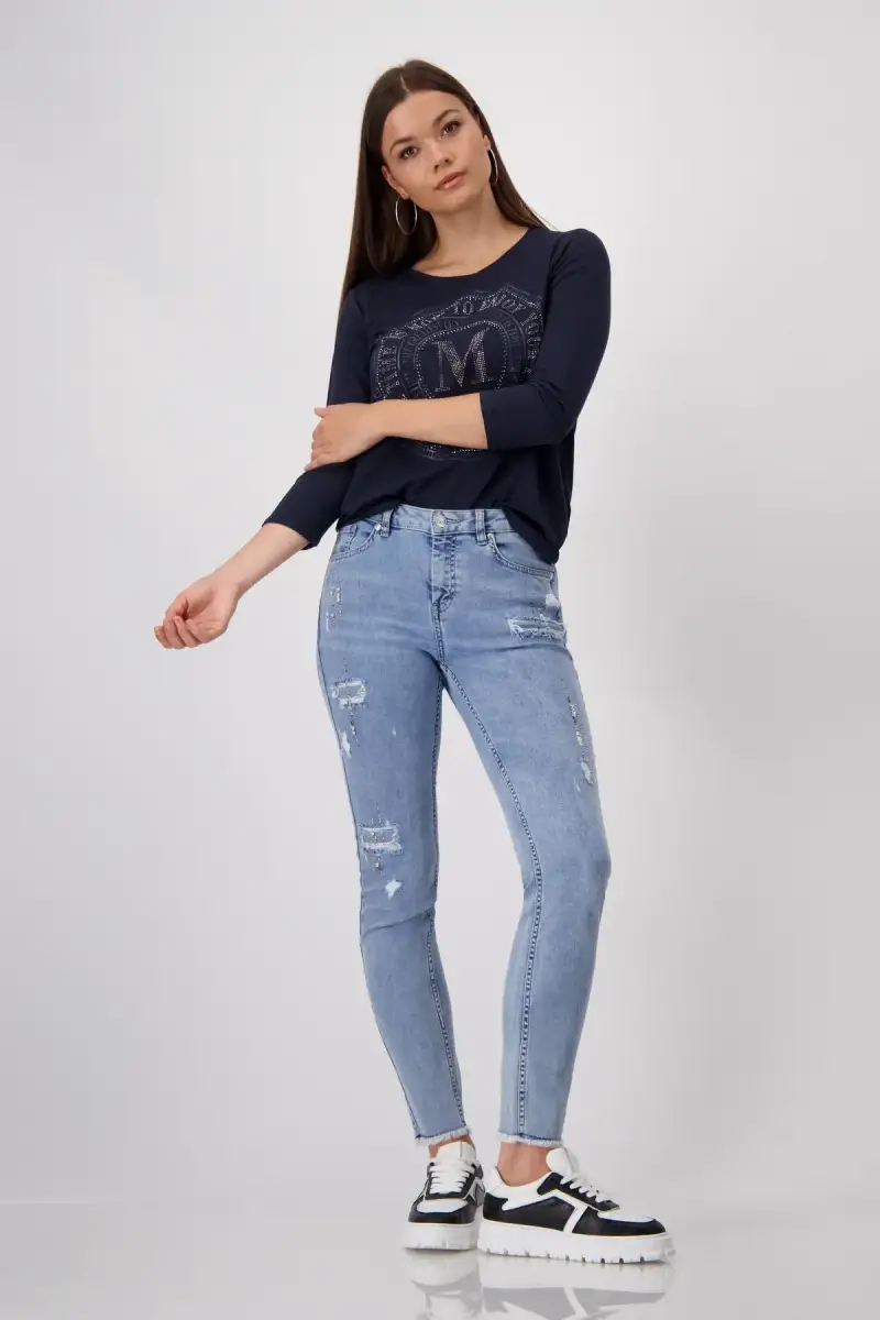 Monari Shirt mit Emblem Print Exklusivangebot