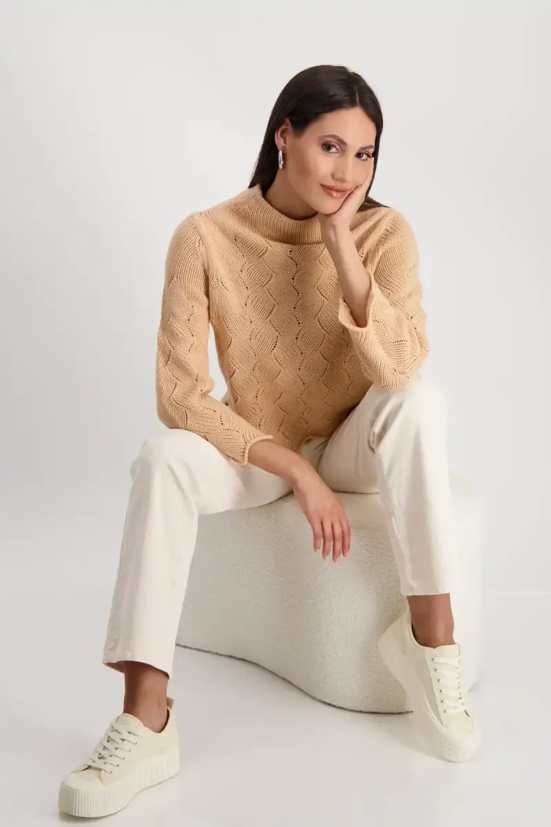 Monari Pullover mit Zopfmuster Cyber Monday