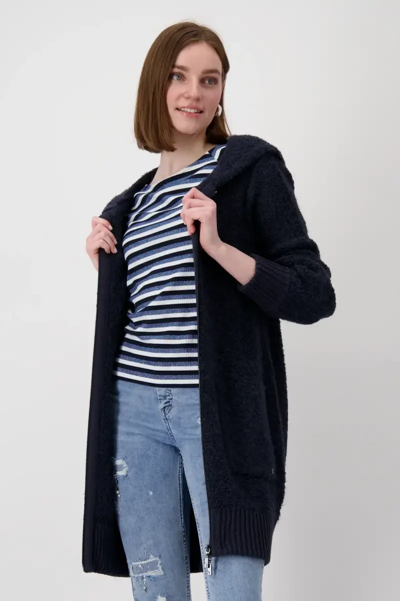 Monari Boucle Jacke mit Kapuze Valentinstagsangebot