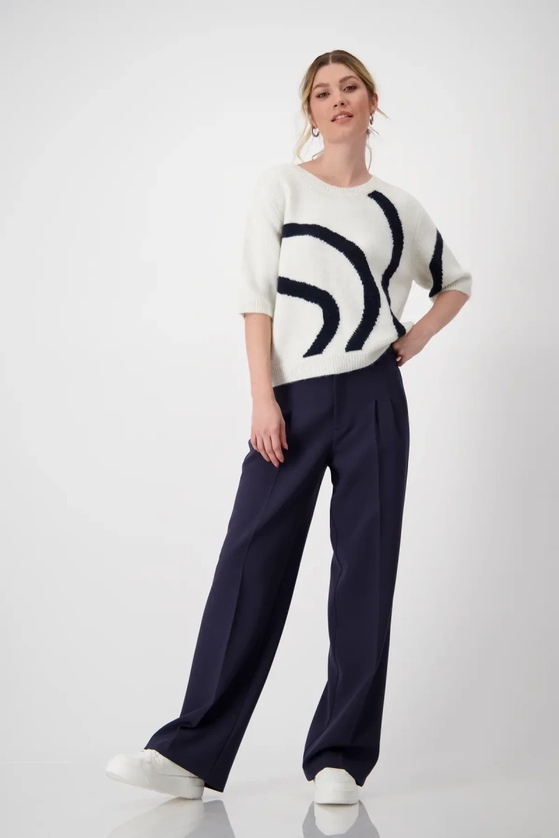 Monari Strickpullover mit Intarsienmuster Top Angebot