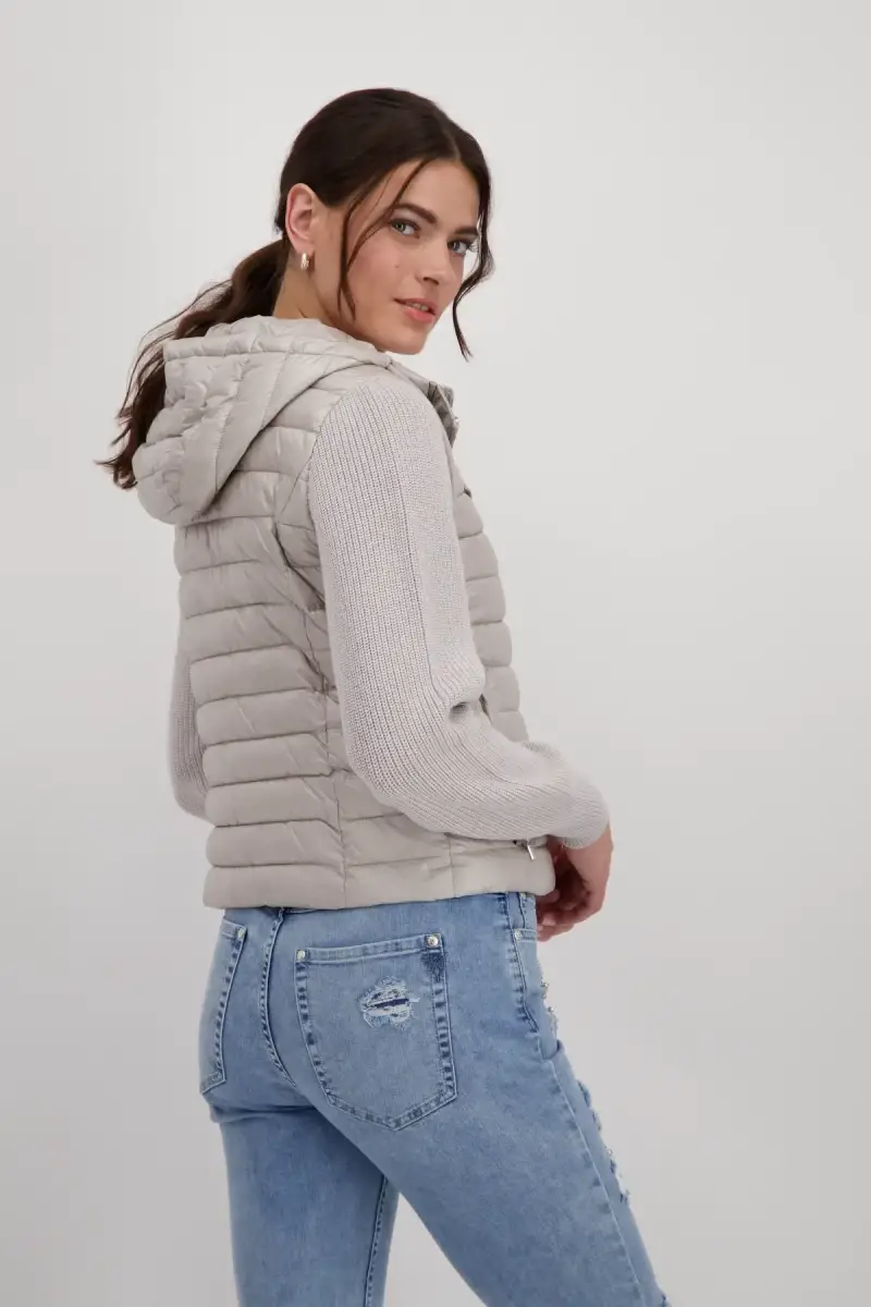 Monari Steppjacke mit Strickärmeln Tägliche Deals