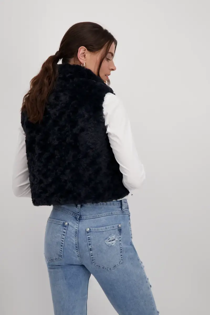 Monari Cropped-Weste mit Taschen Riesige Ersparnisse