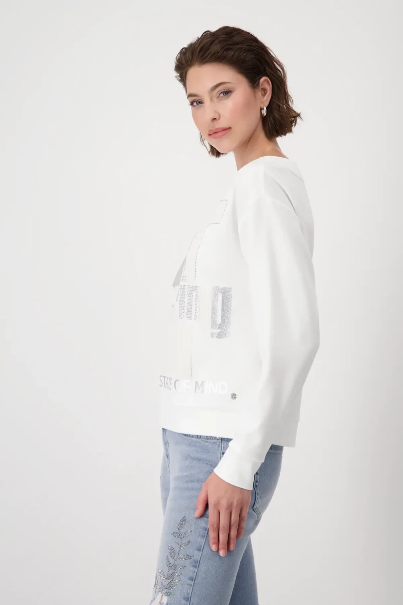 Monari Sweatshirt mit Schrift Vierteljährliche Förderung