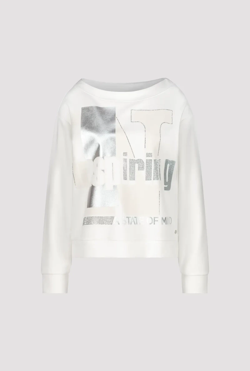 Monari Sweatshirt mit Schrift Vierteljährliche Förderung
