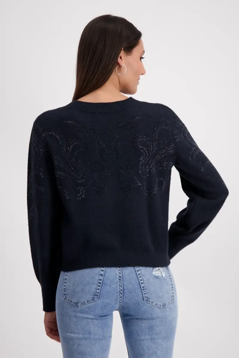 Monari Wendepullover mit Schmuck Black Friday Preise