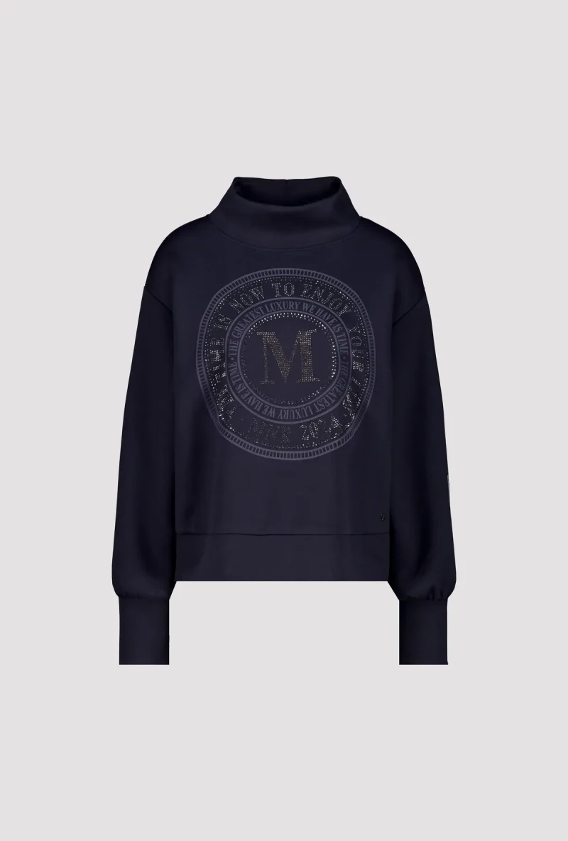 Monari Sweatshirt mit Emblem Print Im Verkauf