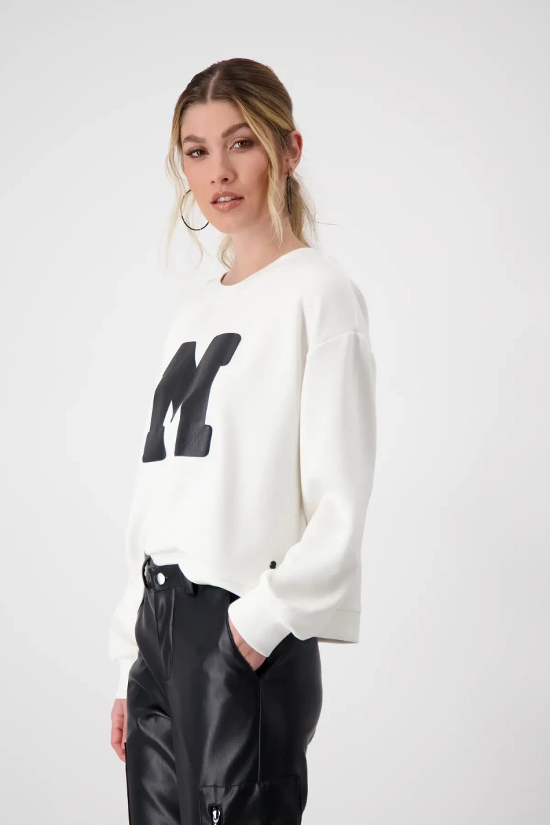 Monari Sweatshirt mit Buchstaben Print Online