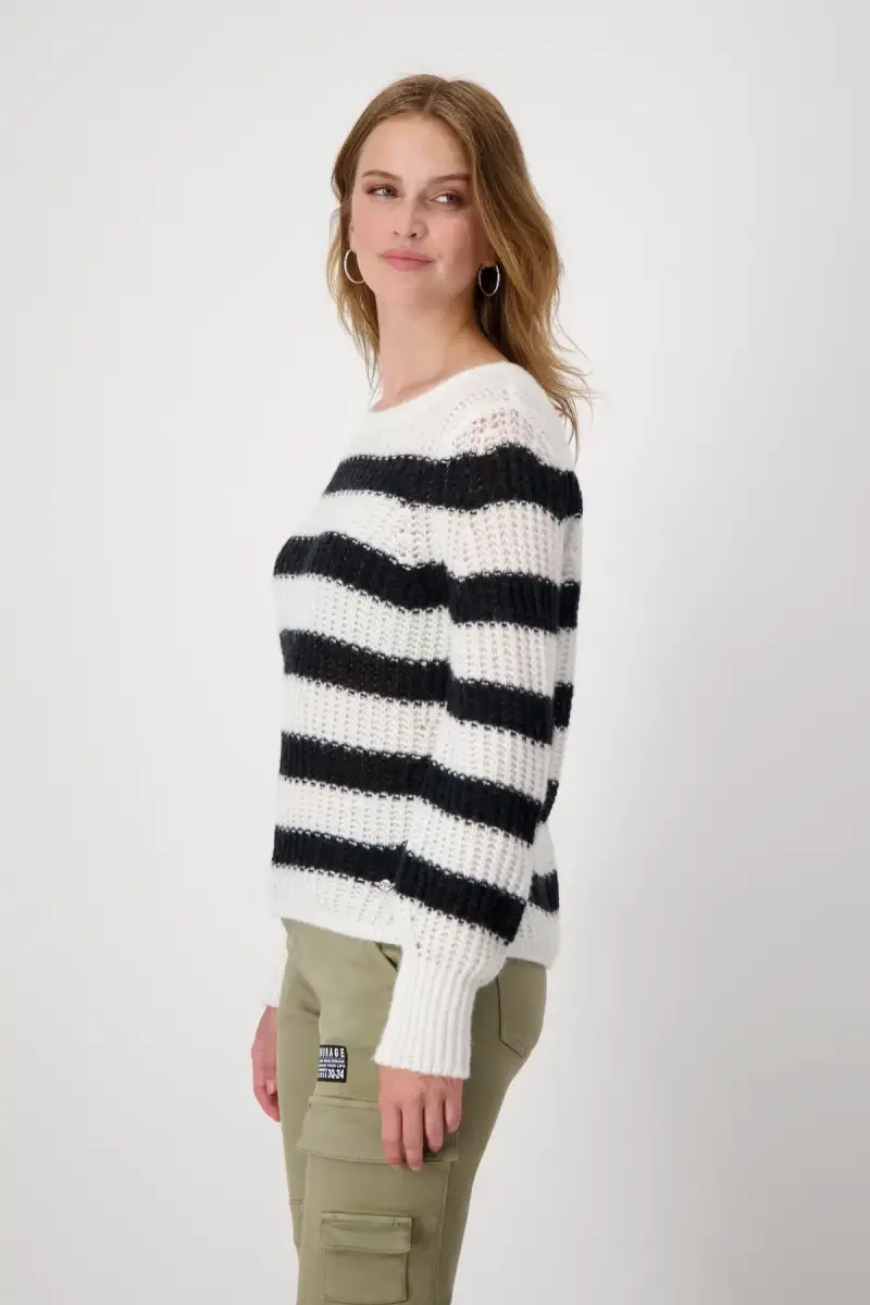 Monari Pullover mit Ringelmuster Auslauf