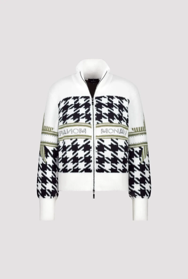 Monari Strickjacke mit Hahnentrittmuster im Angebot