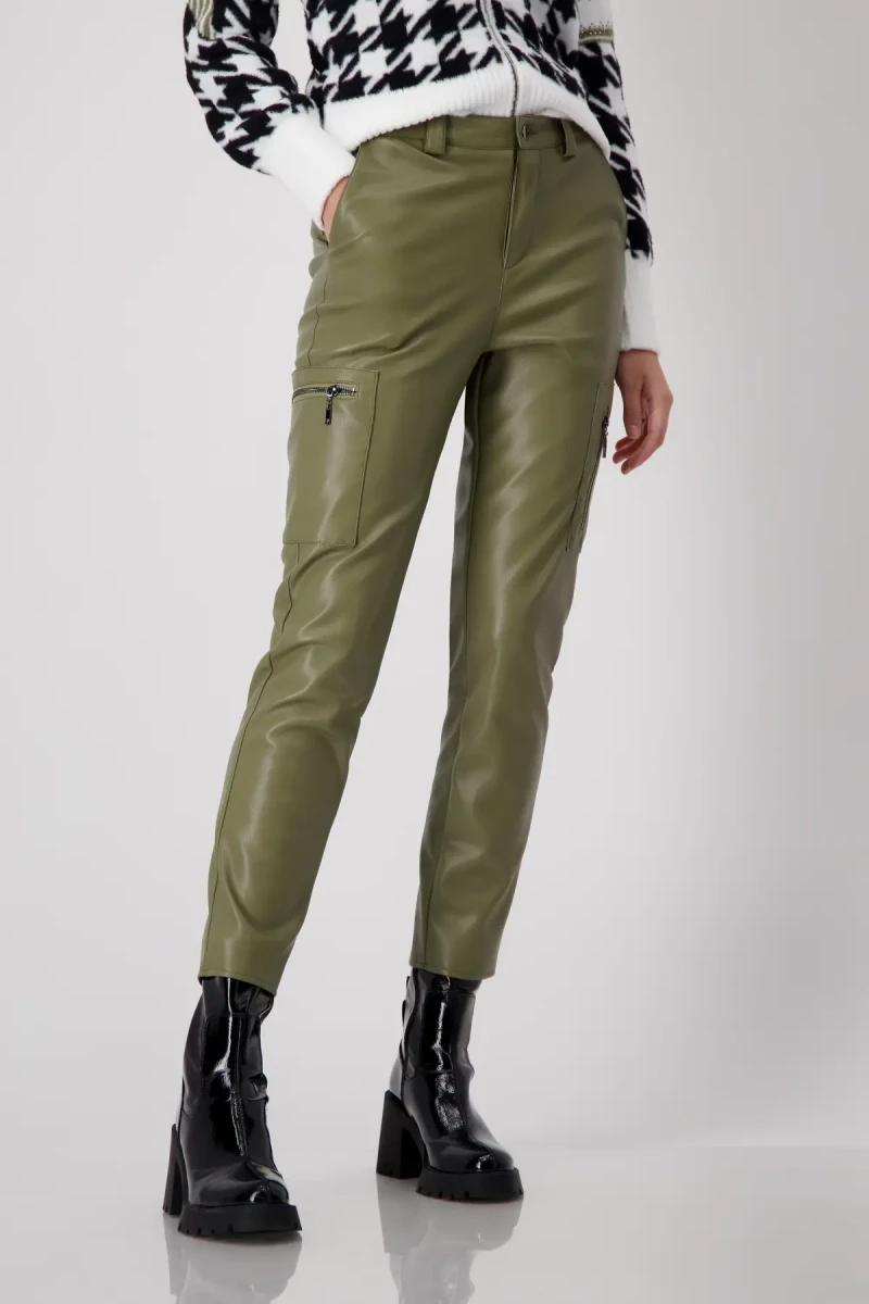 Monari Lederimitat Hose Schlussverkauf