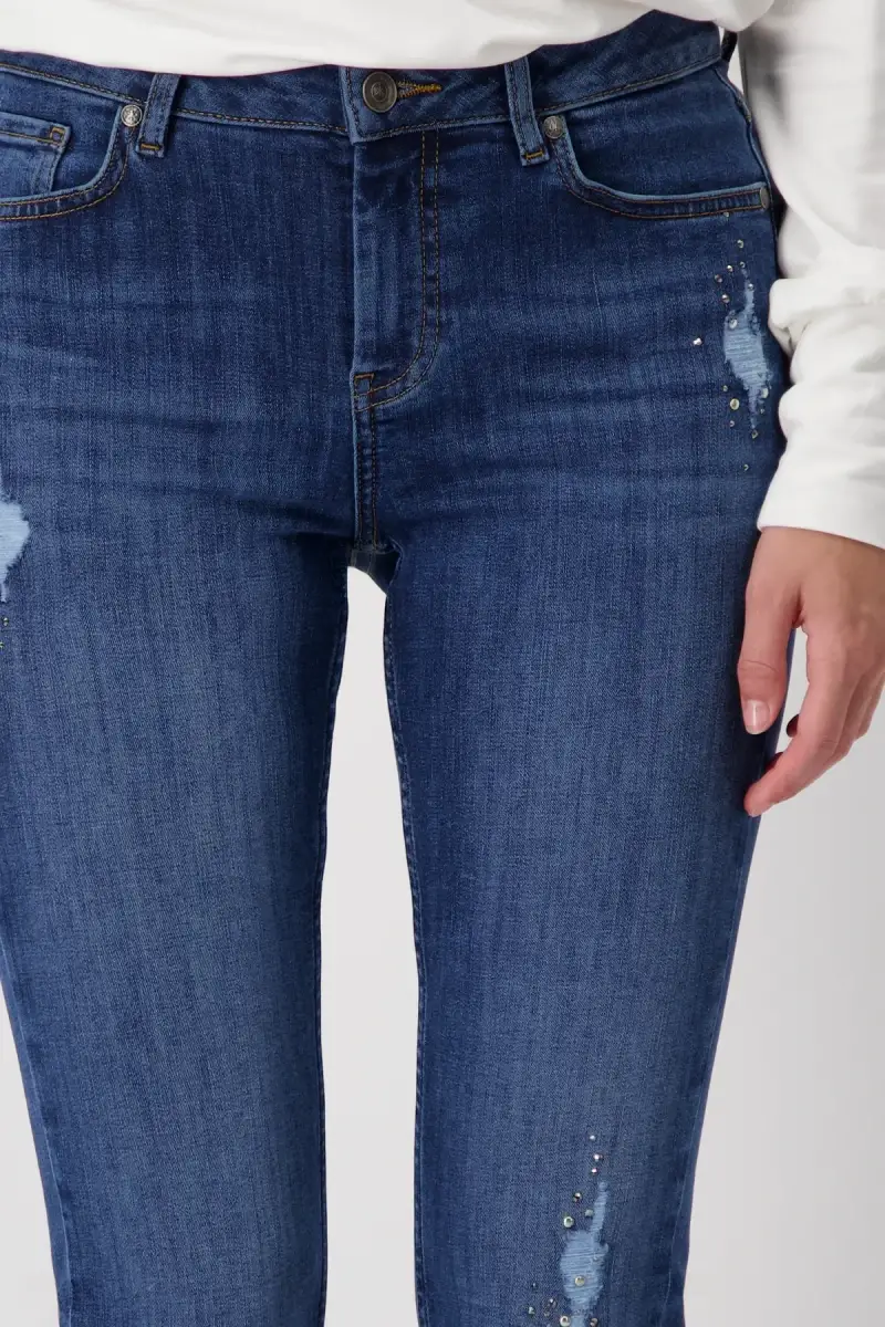 Monari Destroyed Jeans mit Strass Muttertagsangebot