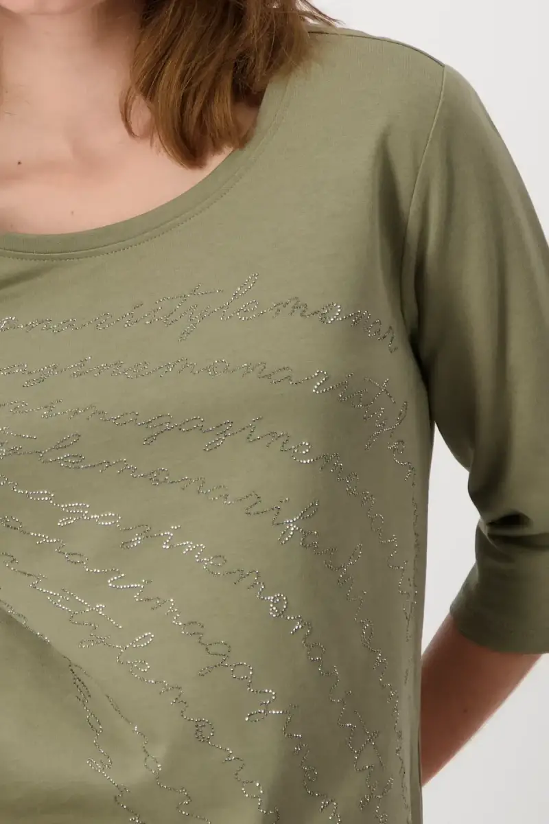 Monari Shirt mit Strass Schrift Vatertagsangebot