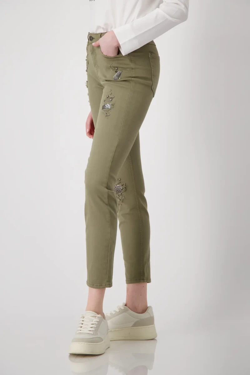 Monari Destroyed Jeans mit Schmuck Zeitlich begrenztes Angebot